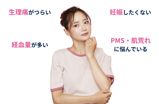 避妊・生理痛・PMS・大人の肌荒れ